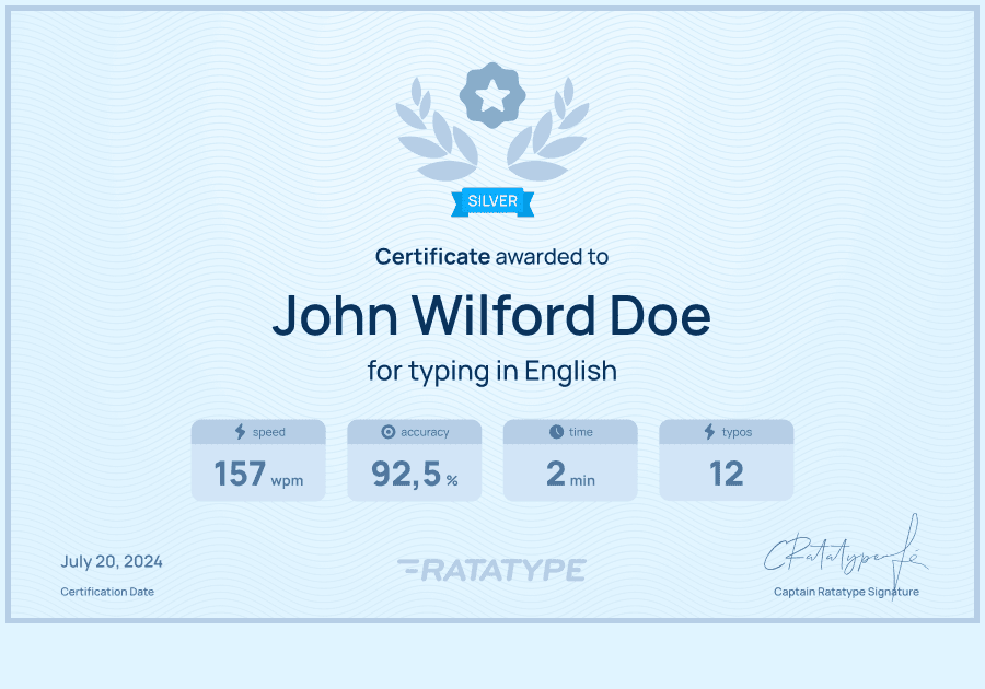 Get a typing test certificate