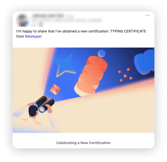 Sharing certificate on LinkedIn